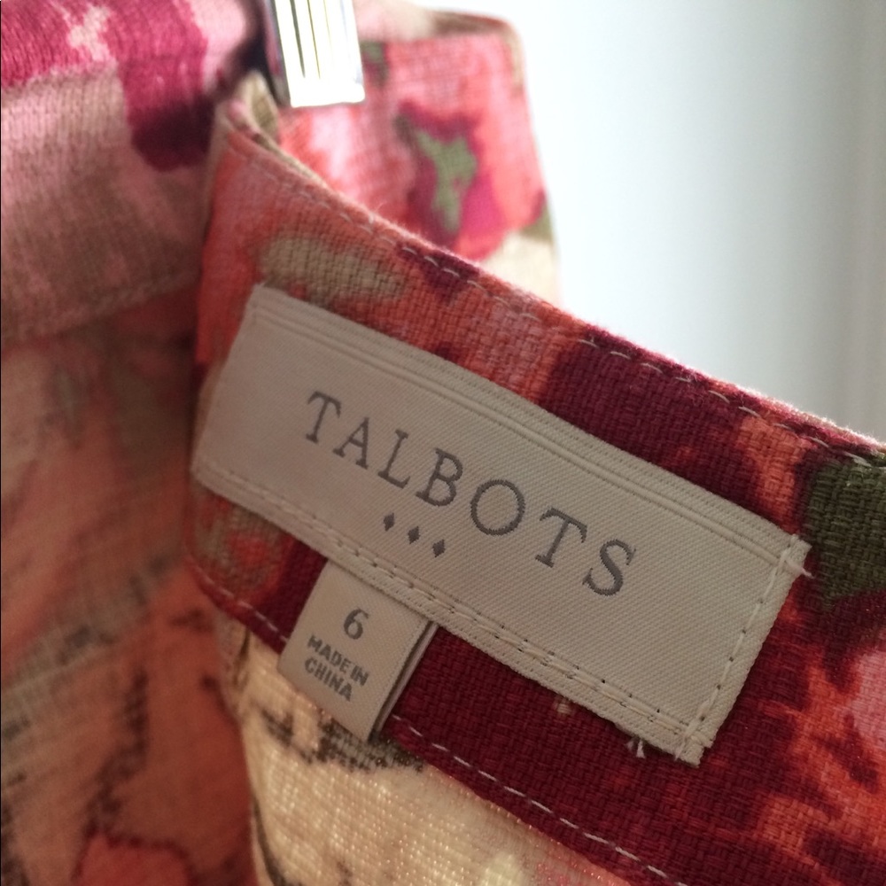 Talbots floral pencil skirt